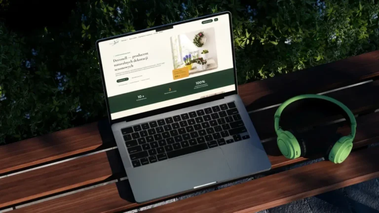 Strona DecoNell na laptopie